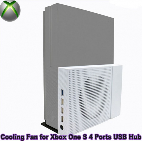Xbox One S 4 Ports USB Hub Lüfter für