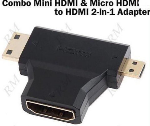 Mini HDMI & Micro HDMI to HDMI Female 2-