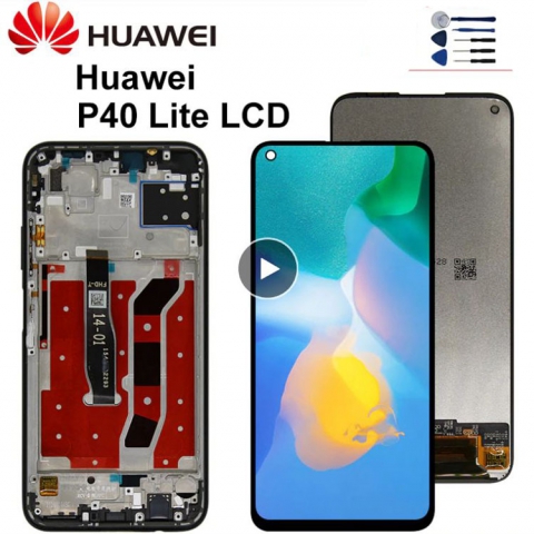Huawei P40 Lite LCD Schwarz.mit Rahmen