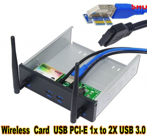 Kabellose Karte USB PCI-E 1x bis 2x USB