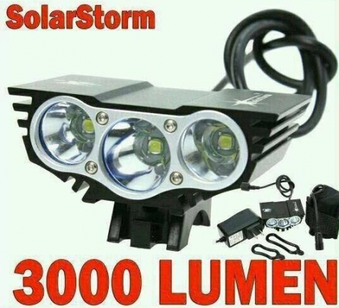 SolarStorm X3 3xCree XM-L4-Modes 3000 LM