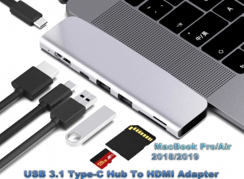 Apple Pro/Air 2018/19 USB 3.1 Typ-C-Hub