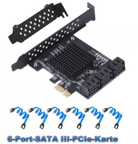 SATA III-6-Port- PCIe-Karte