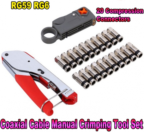 RG6 RG6 Koaxialkabel Crimpwerkzeuge