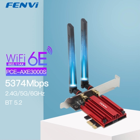 Wi-Fi 6E A5G/6 GHz Wireless PCI-E Adapter Bluetooth 5.2