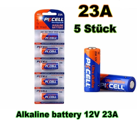 23A 5X 12V Batterie-Alkalibatterien