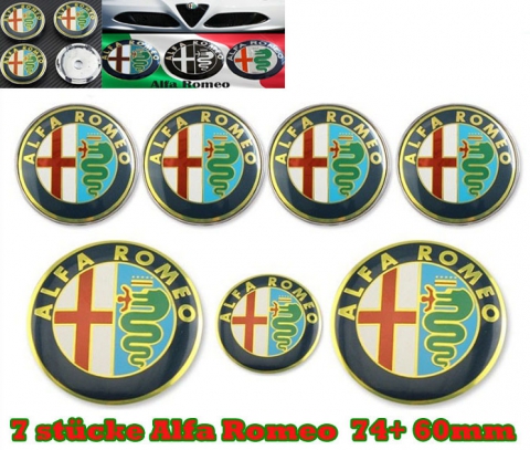 Alfa Romeo Logo 74 mm + 60 mm