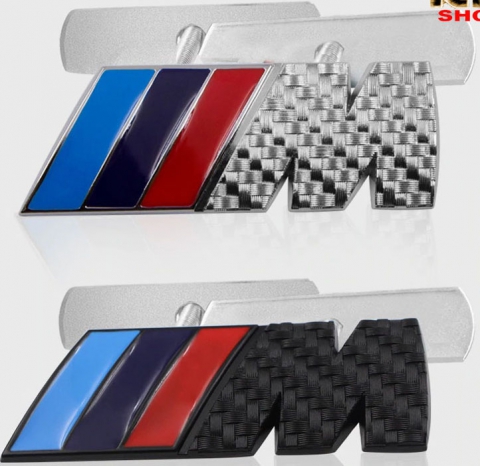 BMW Grillabzeichen Carbon Metall M Emble