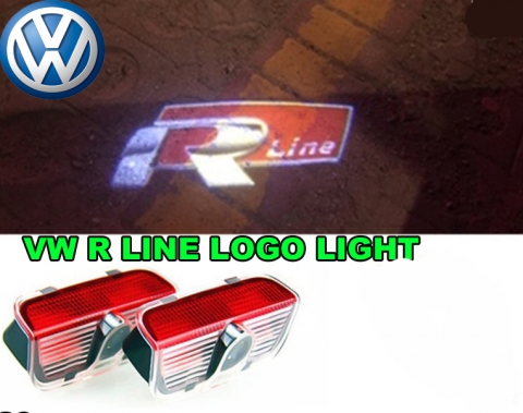 VW R line Logo light