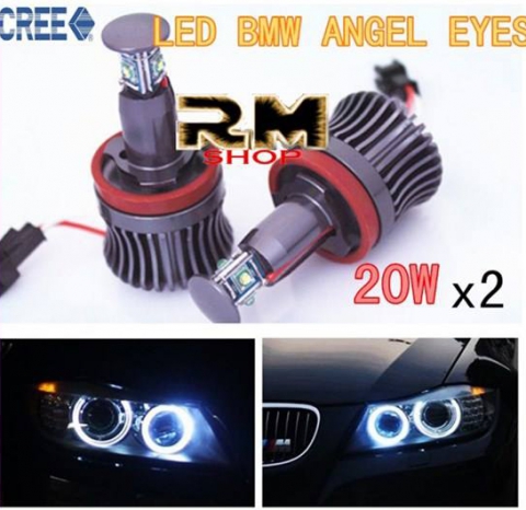 BMW 2x 20W CREE H8 LED Angel Eyes