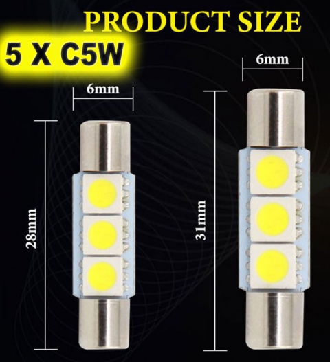 T6 28MM oder 31MM LED-Lampen