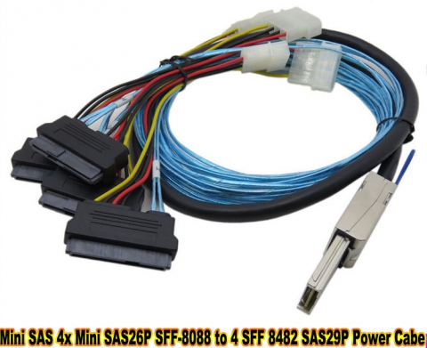 Mini SAS 4x Mini SAS26P SFF-8088 zu 4 SF
