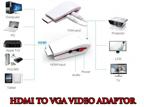 1080P HDMI-auf-VGA Video Audio Converter