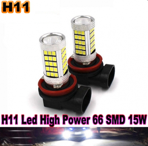 H11 High Power 66 LED 15W XPE Xenon weiß