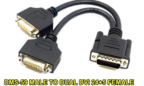 DMS-59 Male to Dual DVI 24+5 Female