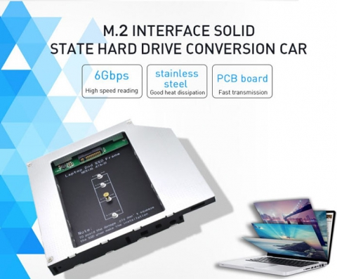 m.2 M2 NGFF SSD 2nd HDD Caddy 12.7mm SAT