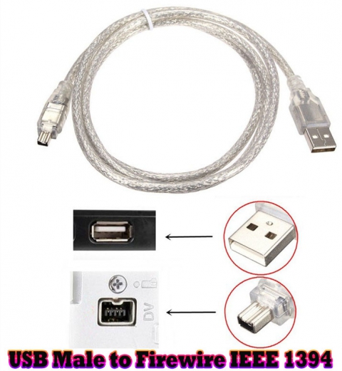 USB-Stecker an Firewire IEEE 1394 4-Pin