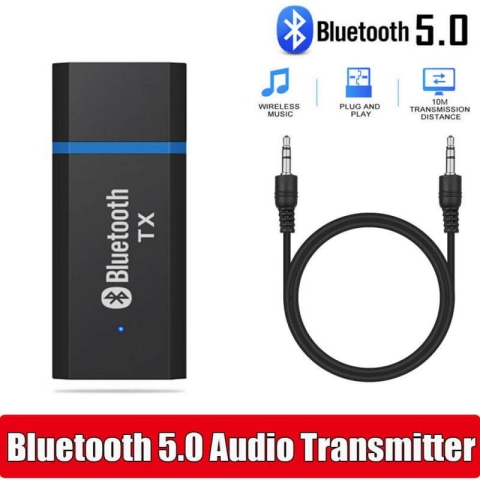 Bluetooth 5.0 + EDR Audio-Sender, leichter kabelloser Adapte