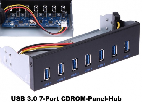 USB 3.0 8-Port-Frontplatten-Hub