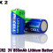 CR2 3V 850mAh Lithium 2 X Batterie