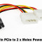 6-Pin PCIe zu 2 x Molex Power Kabel