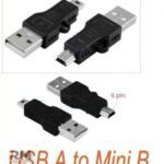 USB A to Mini B Adapter Converter
