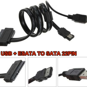 USB + eSATA zu SATA 22pin Kabel