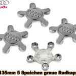 Audi 4X135mm 5 Speichen graue Radkappen